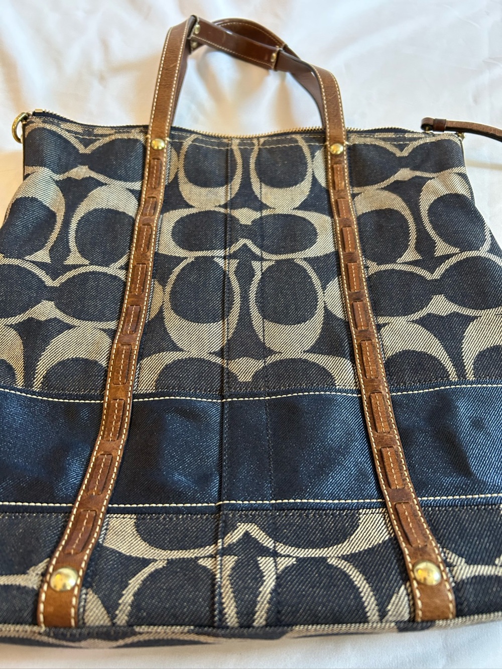 Coach Denim Tote - Picture 8 of 12